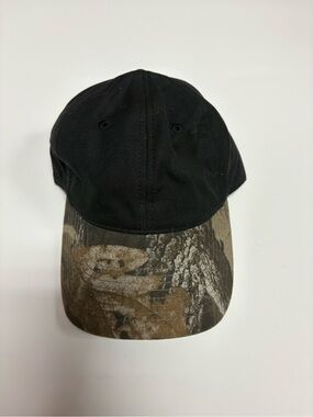 Port Authority Black Cap with Brown Camo Brim
